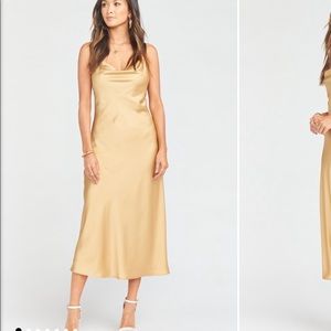 Show Me Your Mumu Verona Cowl Dress - True Gold XL